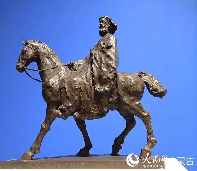 吳為山作品《馬可波羅》。人民網(wǎng)記者 富麗娟攝