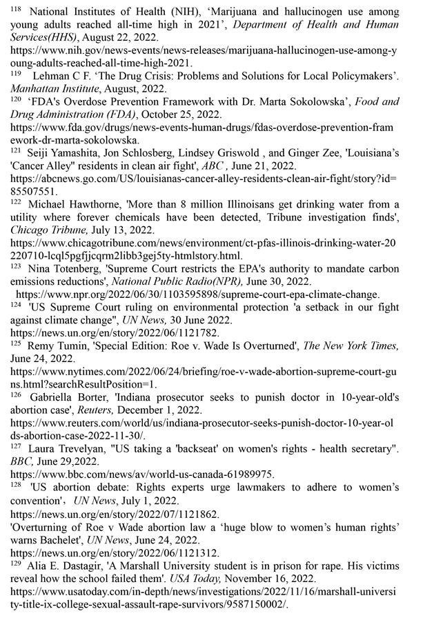 （圖表）［2022年美國(guó)侵犯人權(quán)報(bào)告］《2022年美國(guó)侵犯人權(quán)報(bào)告》注釋（10）