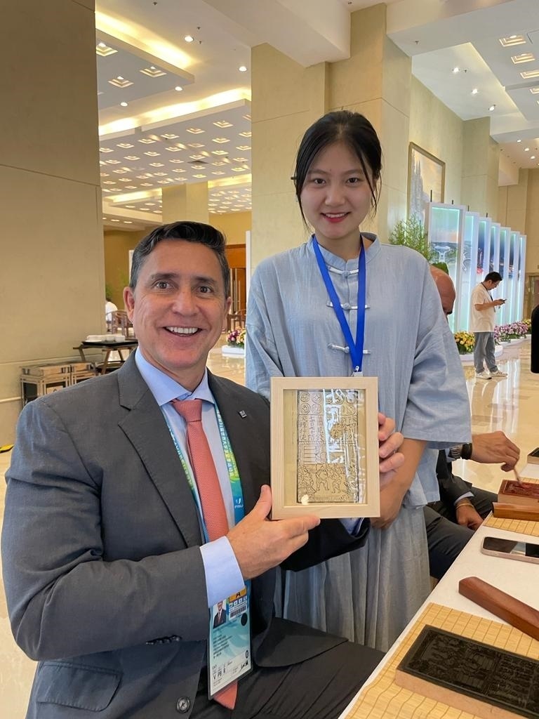 巴西大學(xué)生體育聯(lián)合會(huì)主席盧西亞諾·卡布拉爾。受訪者供圖