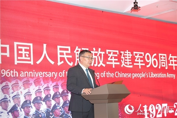 蒙古國國防部副部長瑪格奈致辭。人民網(wǎng)記者 霍文攝J