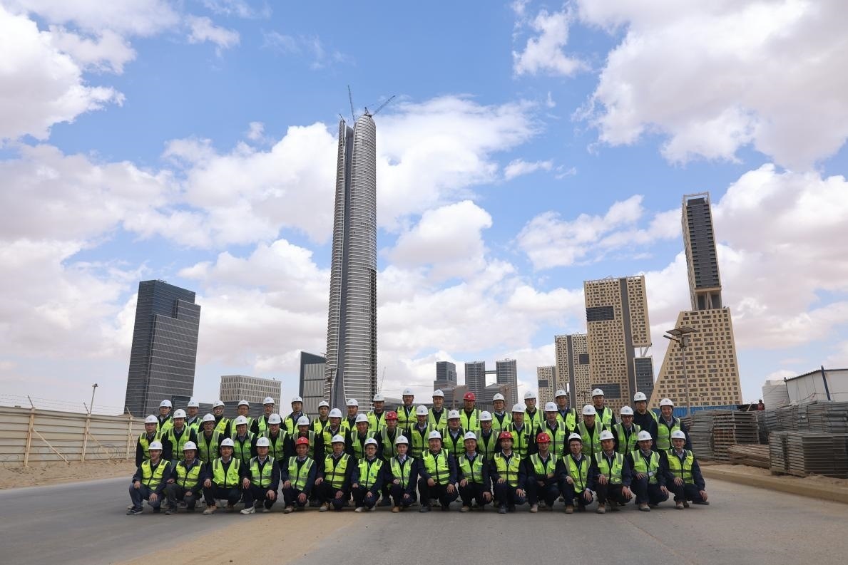 埃及新首都CBD標志塔項目青年工程師團隊。 受訪者供圖
