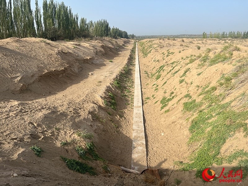 斗渠改造后，大大提高了輸水效率。人民網記者 常雪梅攝