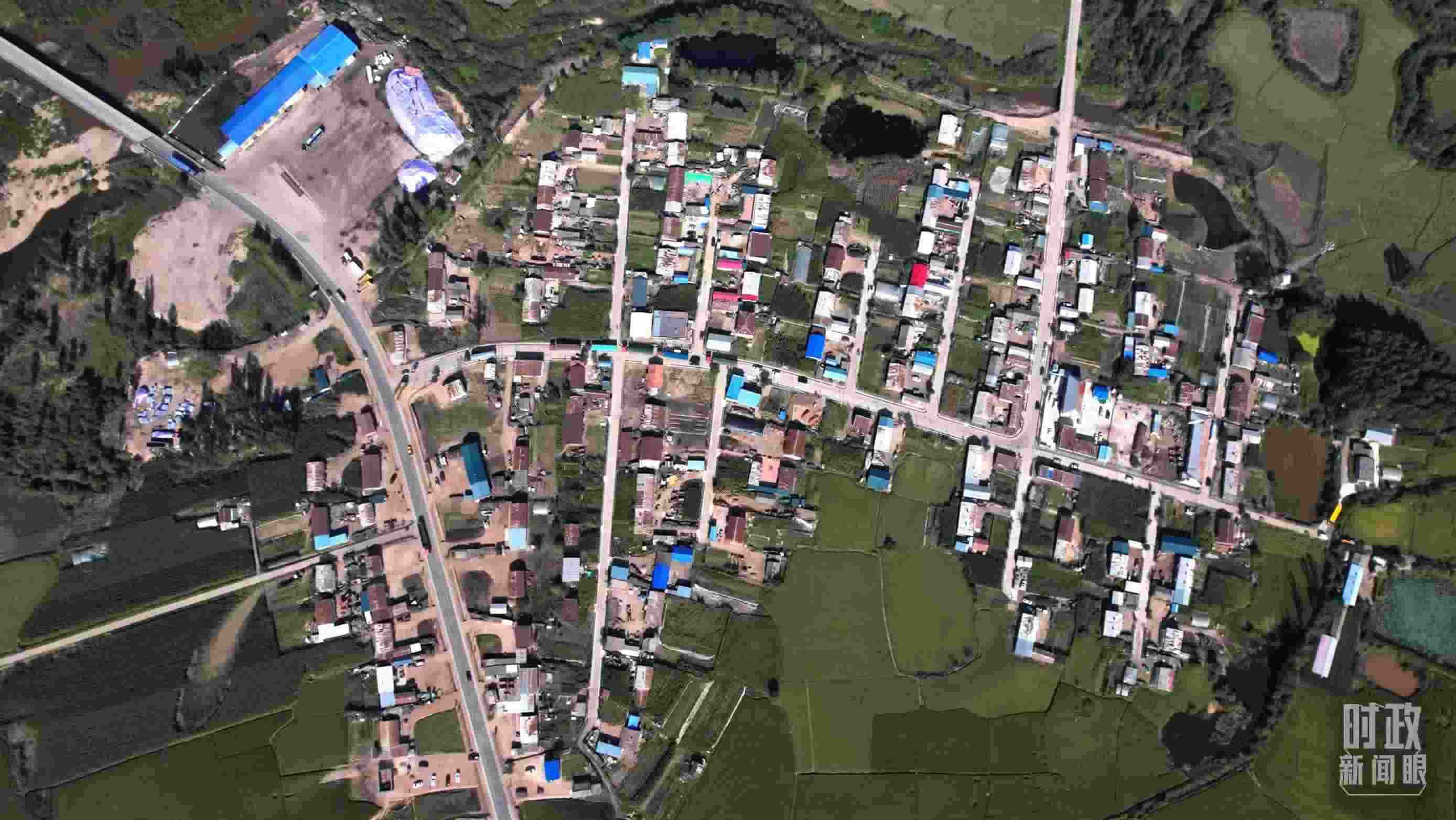 △9月7日，龍王廟村航拍。（總臺(tái)國(guó)廣記者李晉拍攝）