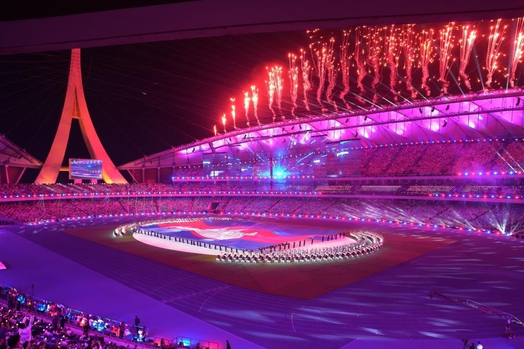 5月5日，第32屆東南亞運動會在柬埔寨首都金邊的國家體育場開幕。