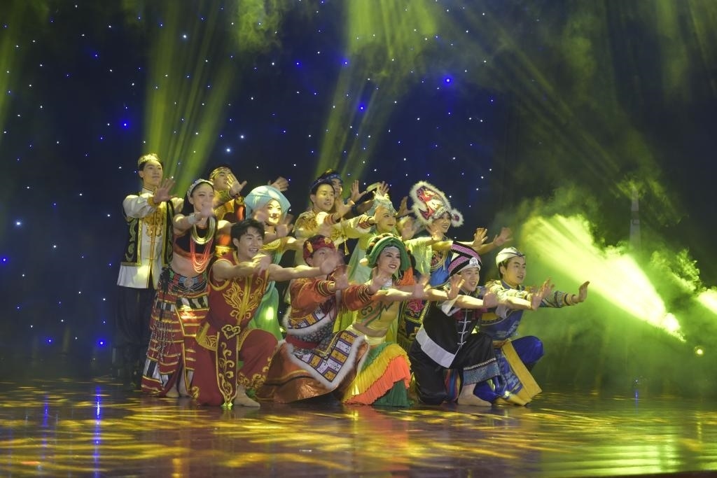 5月27日，演員在柬埔寨金邊真臘歌劇院演出。