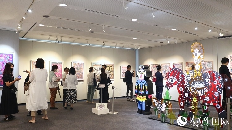 到場(chǎng)民眾觀看展覽。人民網(wǎng) 許可攝