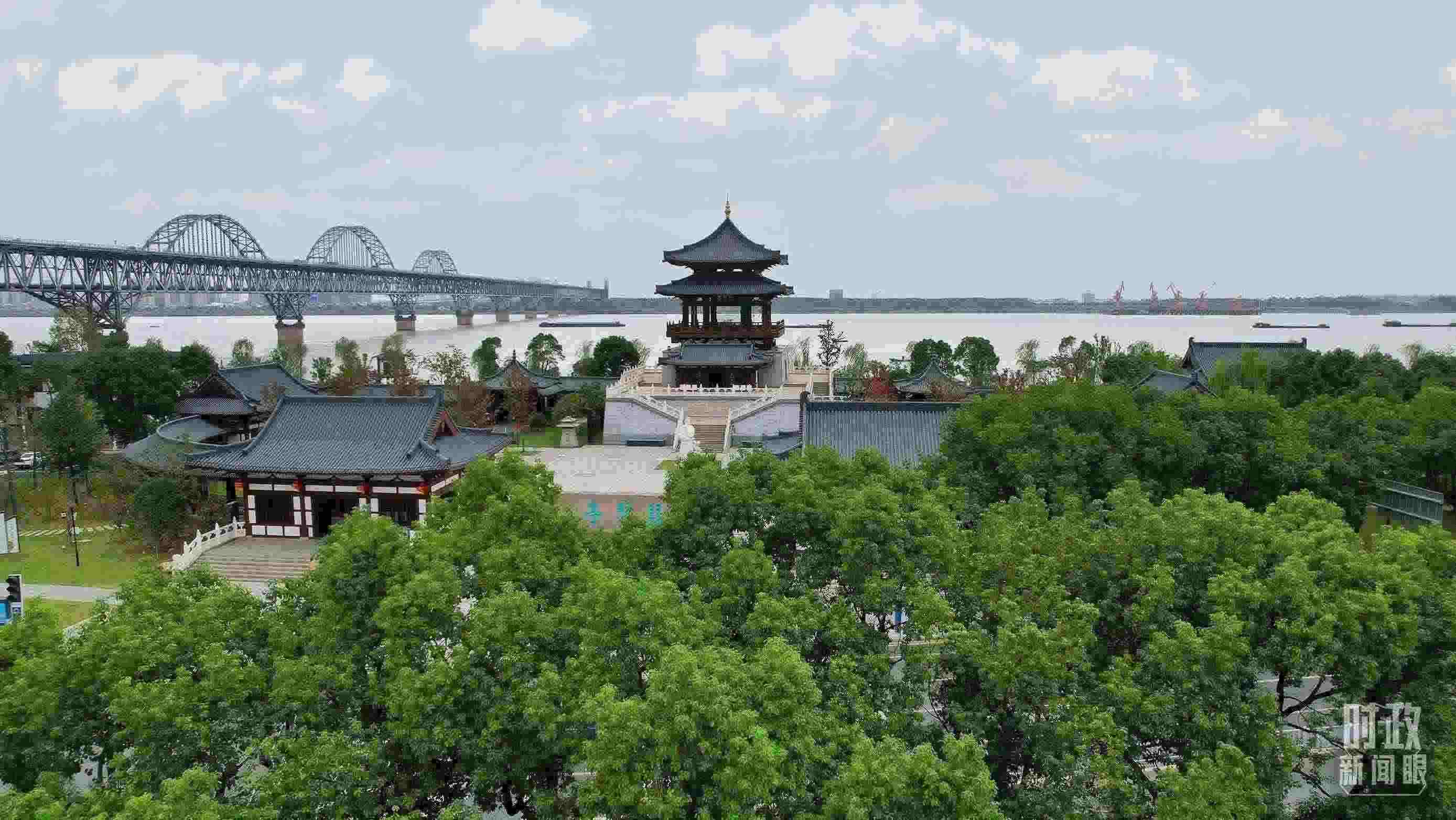 △長江國家文化公園九江城區(qū)段。（總臺記者劉陽拍攝）