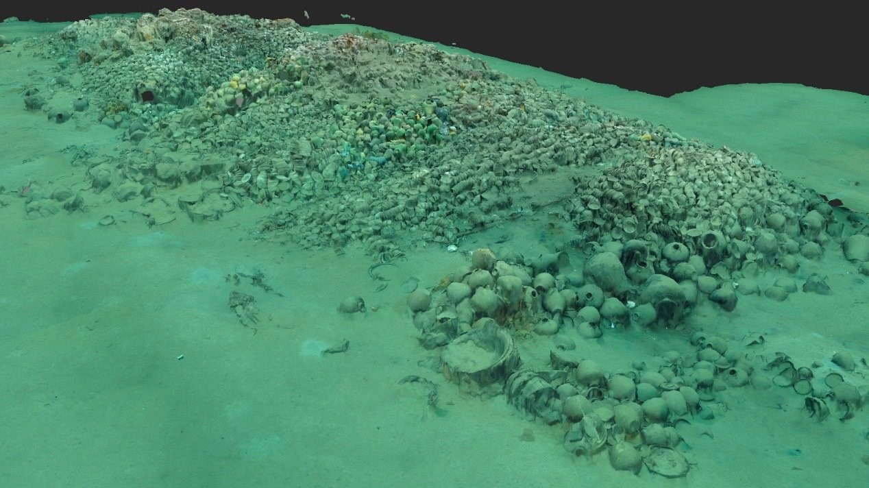 一號沉船遺址核心區(qū)三維圖。國家文物局供圖