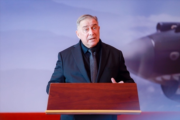 2023年10月30日，美中航空遺產(chǎn)基金會主席杰弗里·格林在中國人民抗日戰(zhàn)爭紀念館的活動中發(fā)表講話。中國人民對外友好協(xié)會供圖