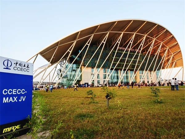 孟加拉國建筑面積最大鐵路車站——科考斯巴扎車站。中國土木工程集團有限公司供圖