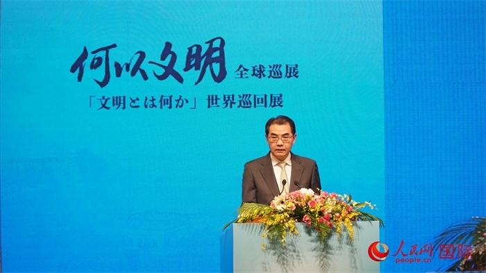 中國(guó)駐日本大使吳江浩致辭。人民網(wǎng) 蔣曉辰攝