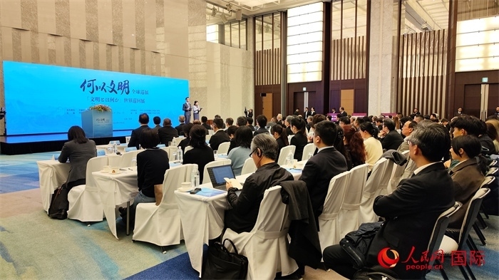 “何以文明”全球巡展?日本特展啟動(dòng)儀式現(xiàn)場(chǎng)。人民網(wǎng) 蔣曉辰攝