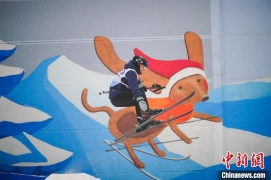12月22日，云南省第一屆冬季運(yùn)動(dòng)會(huì)在昆明開幕。圖為選手在公開組男子自由式滑雪雪上技巧比賽中。中新社記者 劉冉陽 攝