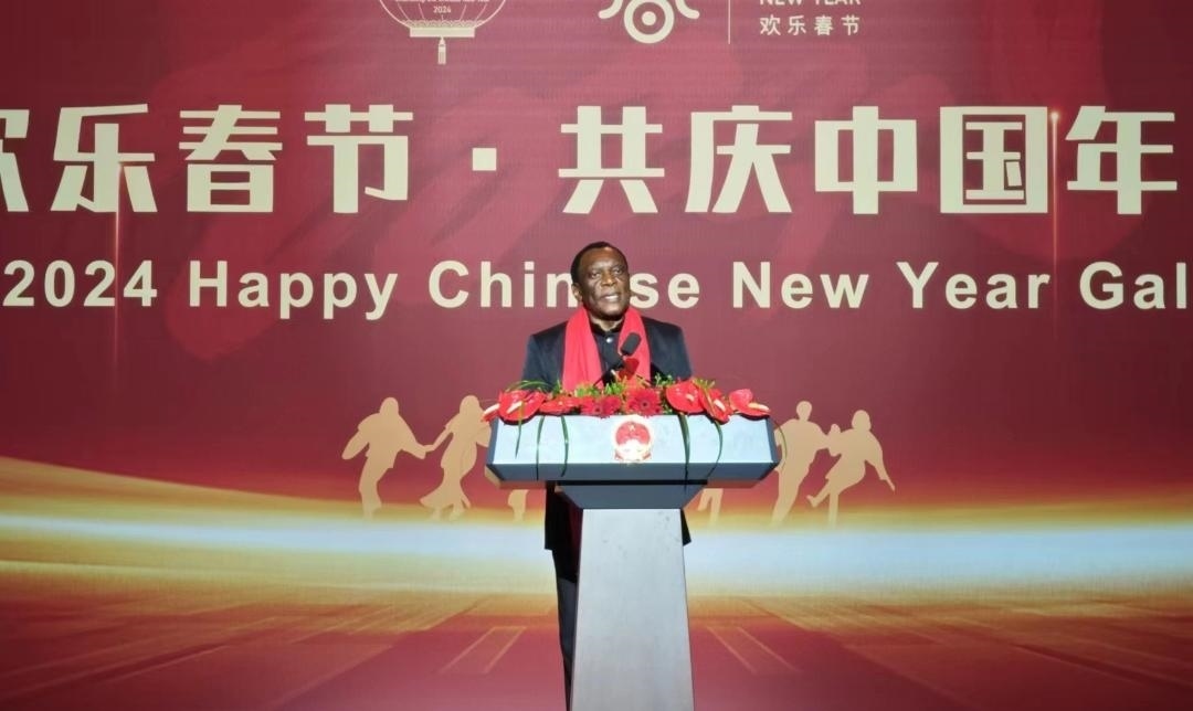 南非駐華大使謝勝文閣下致辭。中國駐南非大使館供圖
