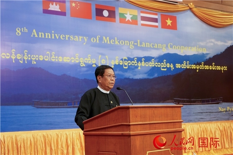 緬甸副總理兼外交部長丹穗致辭。人民網(wǎng)記者 謝佳君攝