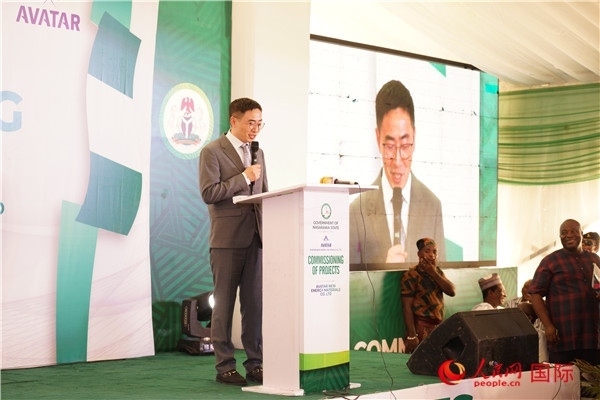 阿凡達(dá)新材料有限公司執(zhí)行董事朱興建致辭。人民網(wǎng)記者 姜宣攝