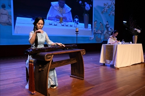 活動現(xiàn)場茶藝古琴表演。新加坡中國文化中心供圖