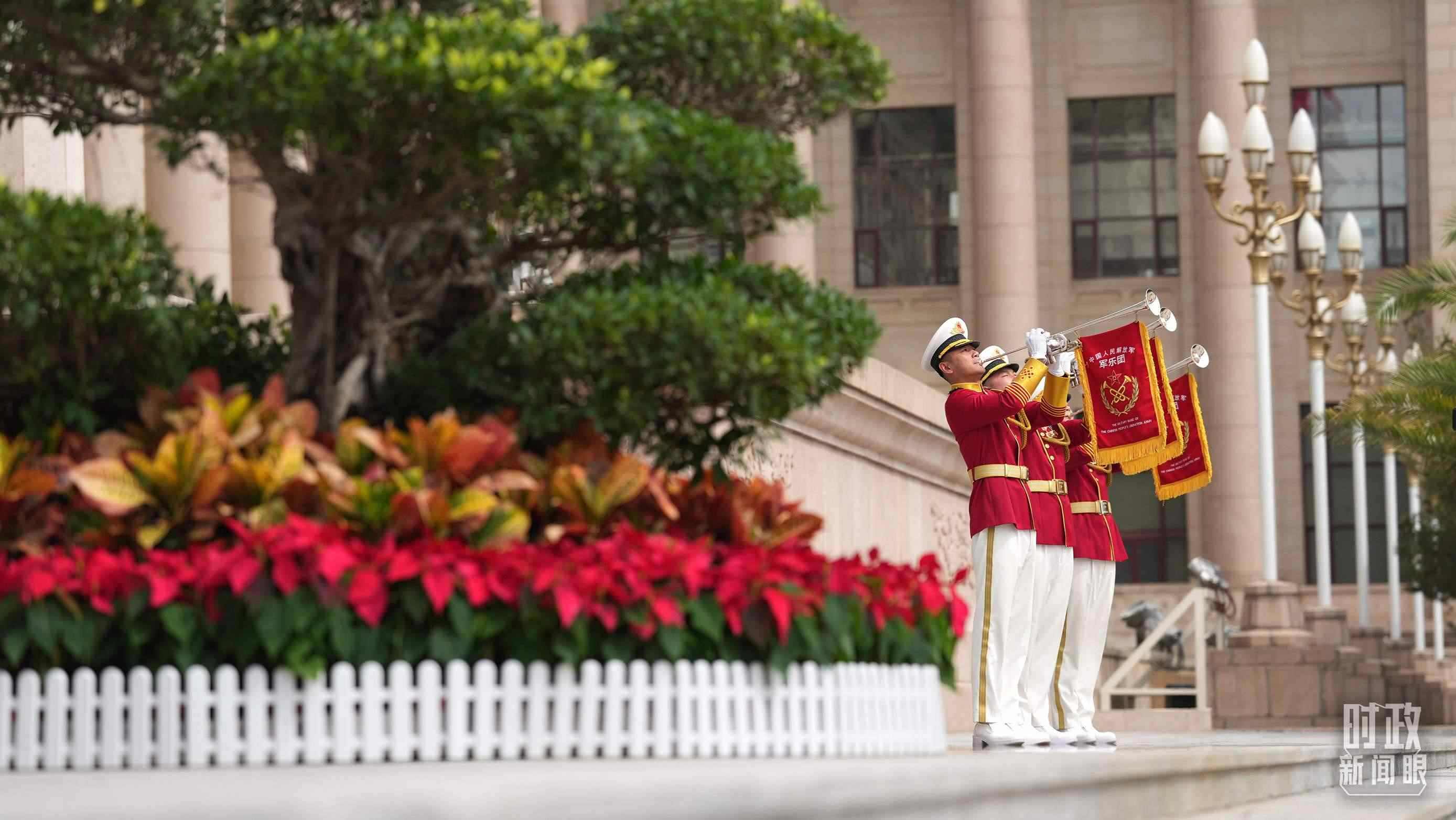 △歡迎儀式現(xiàn)場。（總臺國廣記者李晉拍攝）