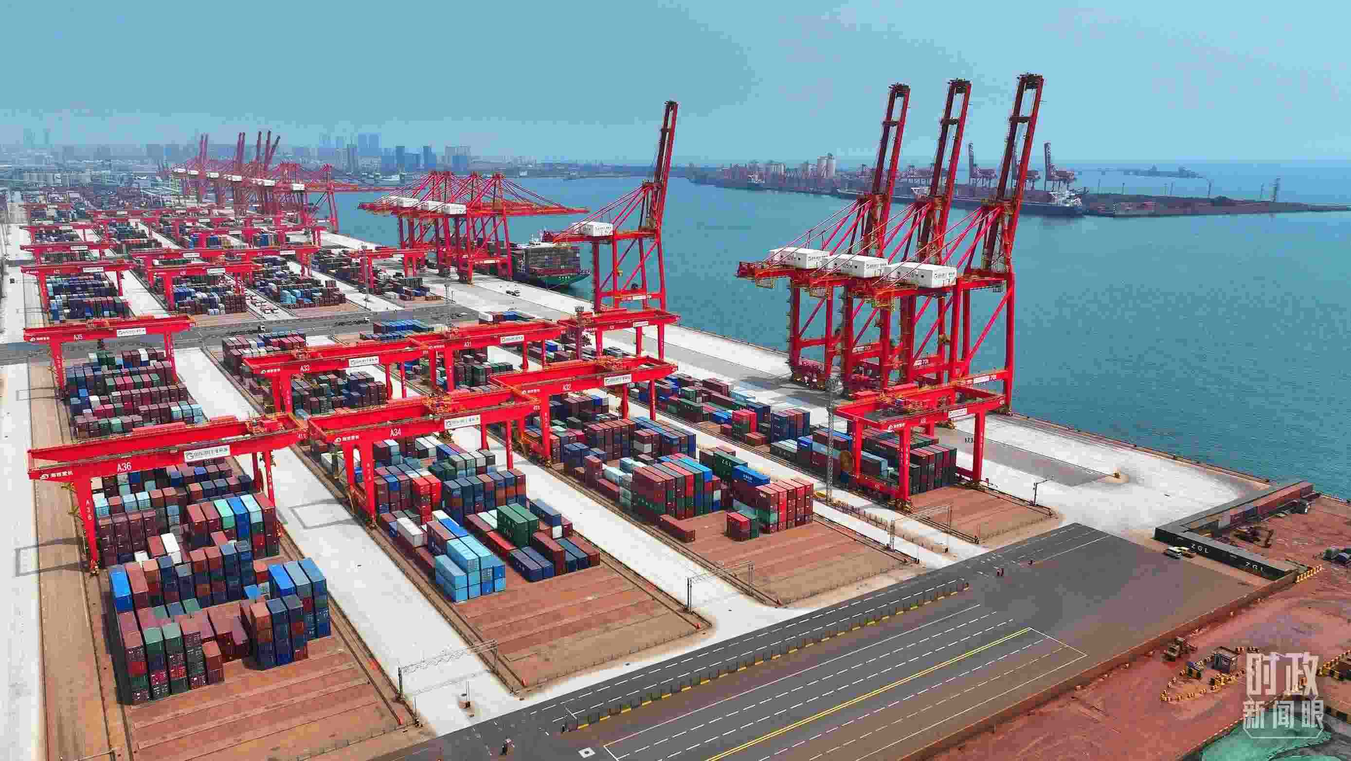 山東日照港。（總臺央視記者范凱拍攝）