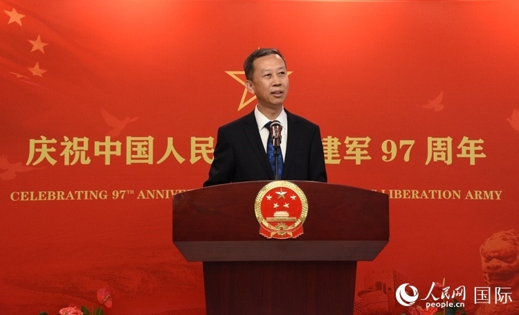 中國(guó)駐瑞典大使崔愛(ài)民致辭。人民網(wǎng)記者 殷淼攝