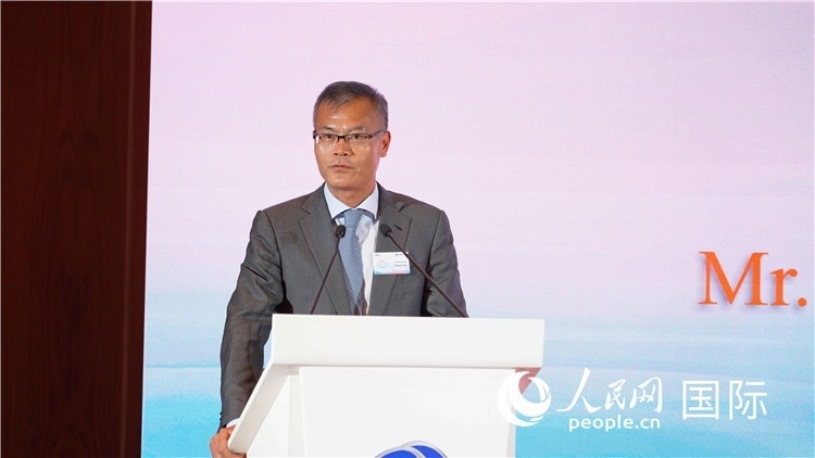 中國駐南非使館鄭冰開公使發(fā)言。 人民網(wǎng) 張茜 攝