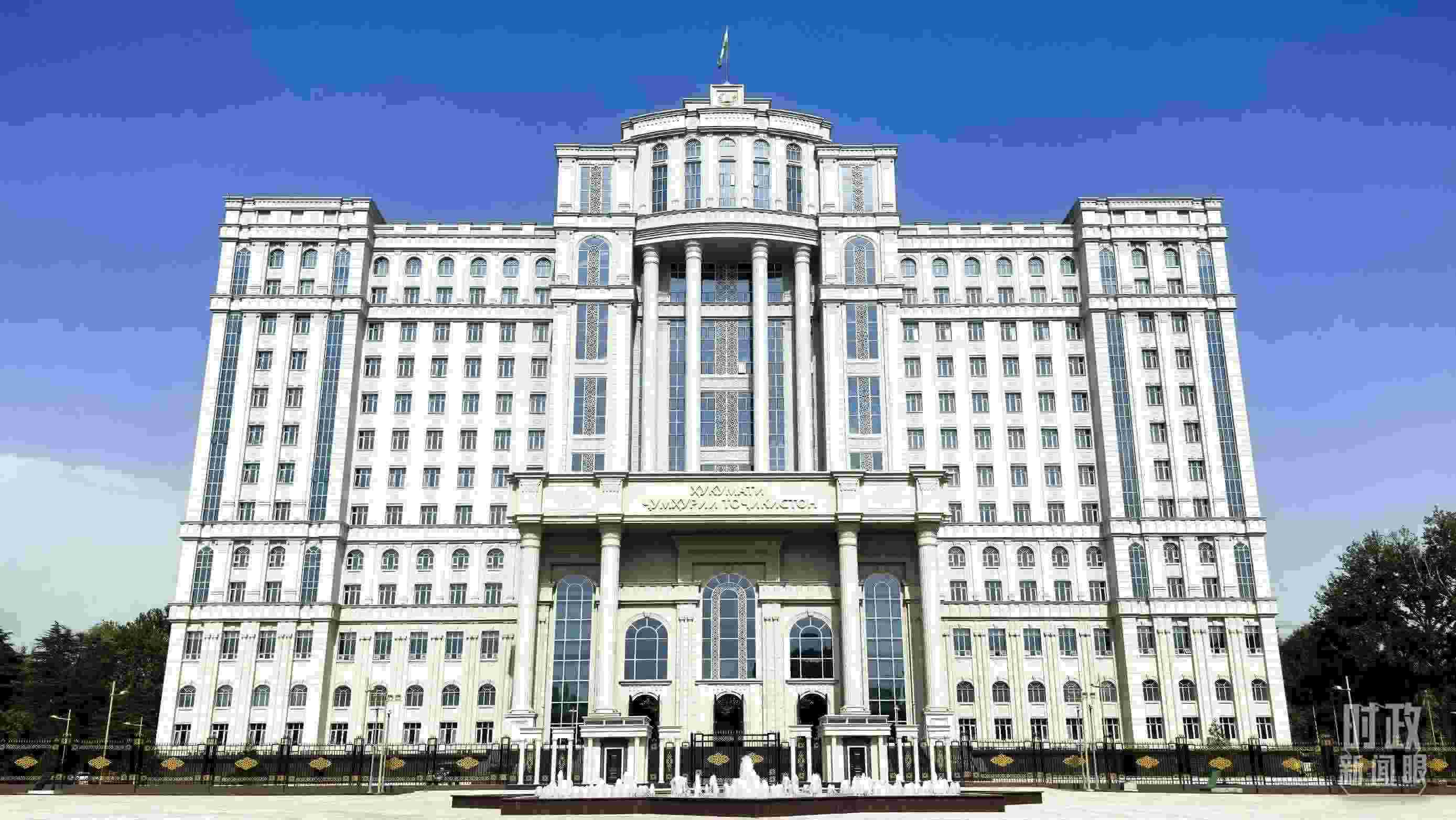 △中方援建塔政府大樓。（總臺央視記者鄂介甫拍攝）