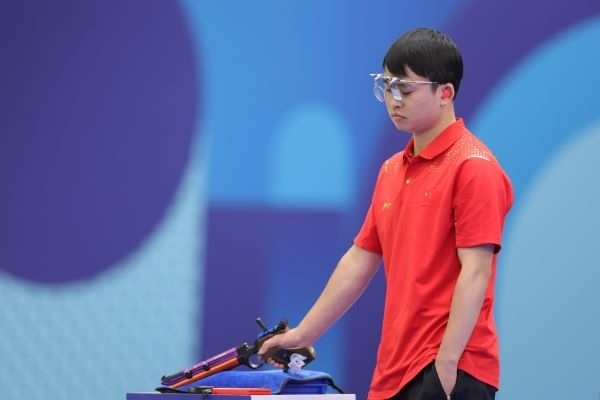 謝瑜在比賽中。 人民日?qǐng)?bào)報(bào)道團(tuán) 陶相安攝