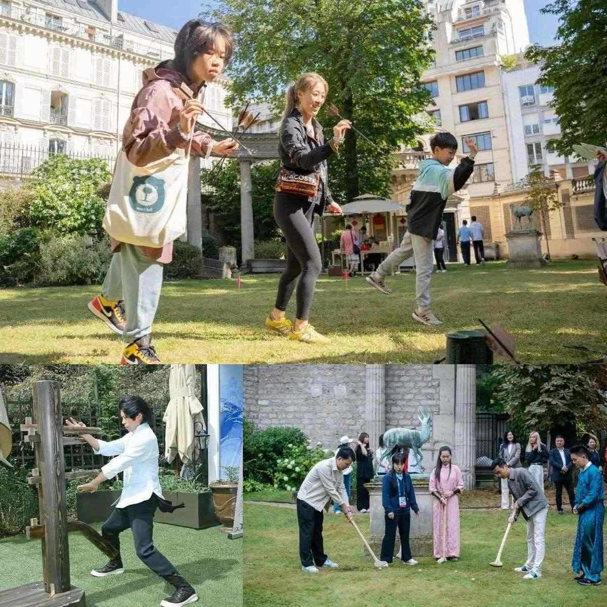 中國傳統體育項目互動體驗區(qū)樂趣橫生?！爸袊摇惫﹫D