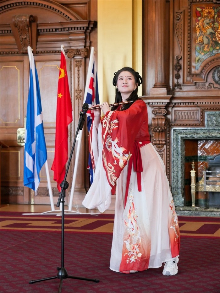 《長(zhǎng)城魂》在愛(ài)丁堡市政廳演出。主辦方供圖