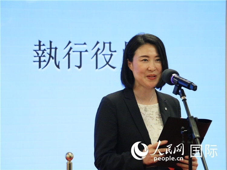 日本航空株式會社執(zhí)行役員西原口香織致辭。人民網(wǎng) 許可攝