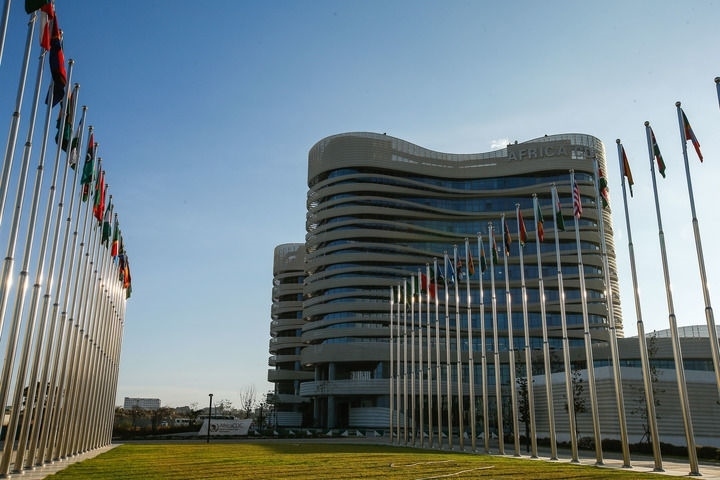 這是2024年1月31日在埃塞俄比亞首都亞的斯亞貝巴拍攝的非洲疾控中心總部大樓。新華社發(fā)（邁克爾·特韋爾德攝）