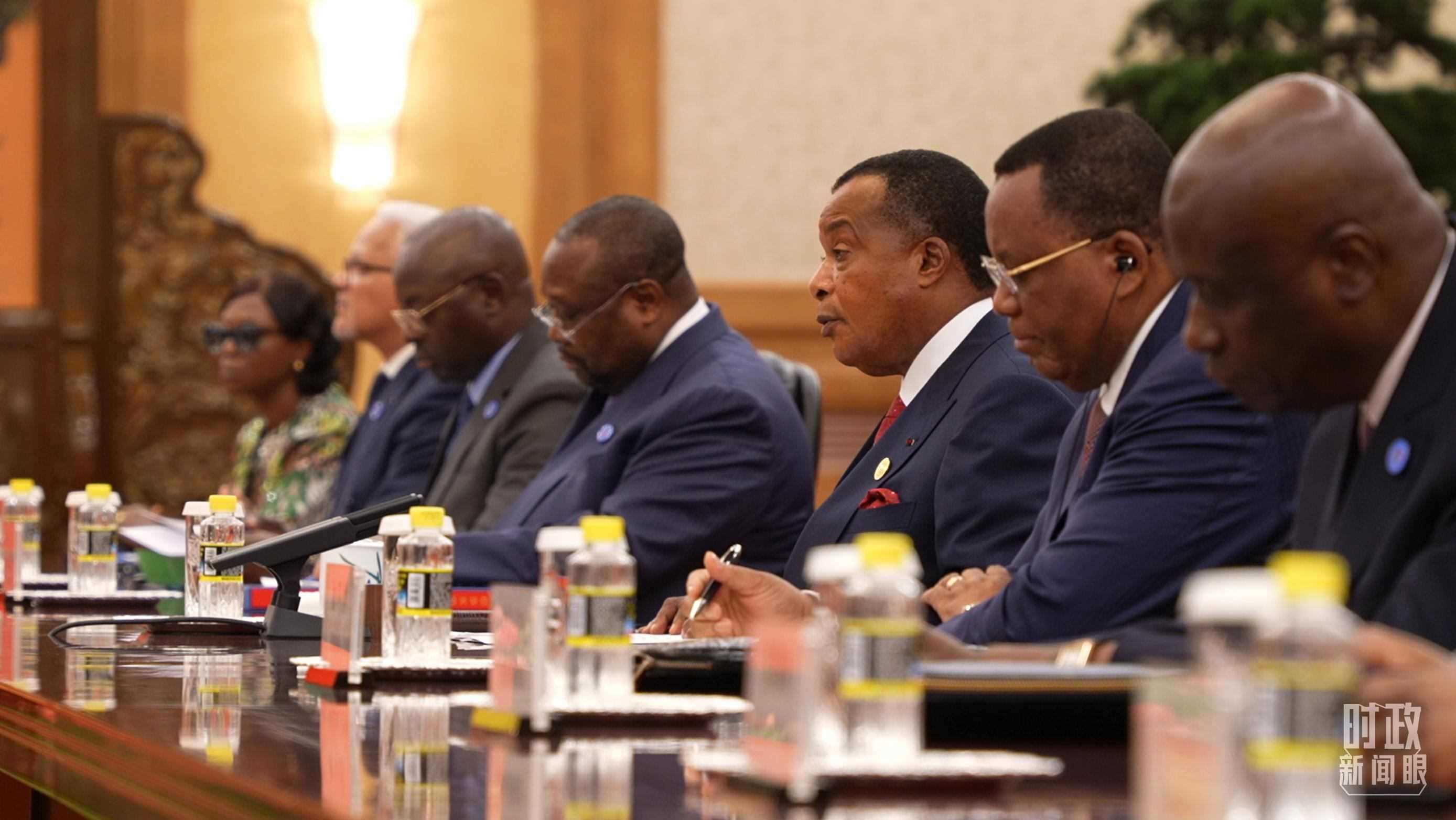 剛果（布）總統(tǒng)薩蘇。（總臺央視記者蔣碩拍攝）