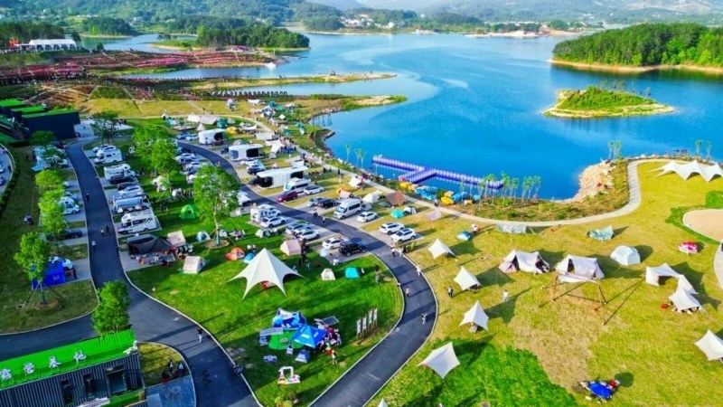 牛車河月亮灣露營(yíng)基地。受訪方供圖