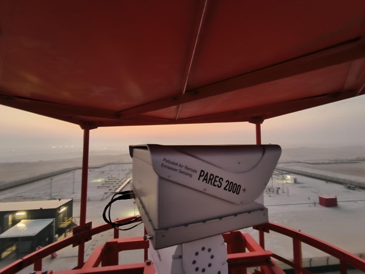 紅外線氣體監(jiān)測及智能預(yù)警系統(tǒng)主設(shè)備。振華石油供圖