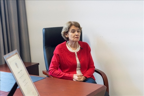 聯(lián)合國(guó)教科文組織前總干事伊琳娜·博科娃接受人民網(wǎng)采訪。人民網(wǎng) 常沙攝