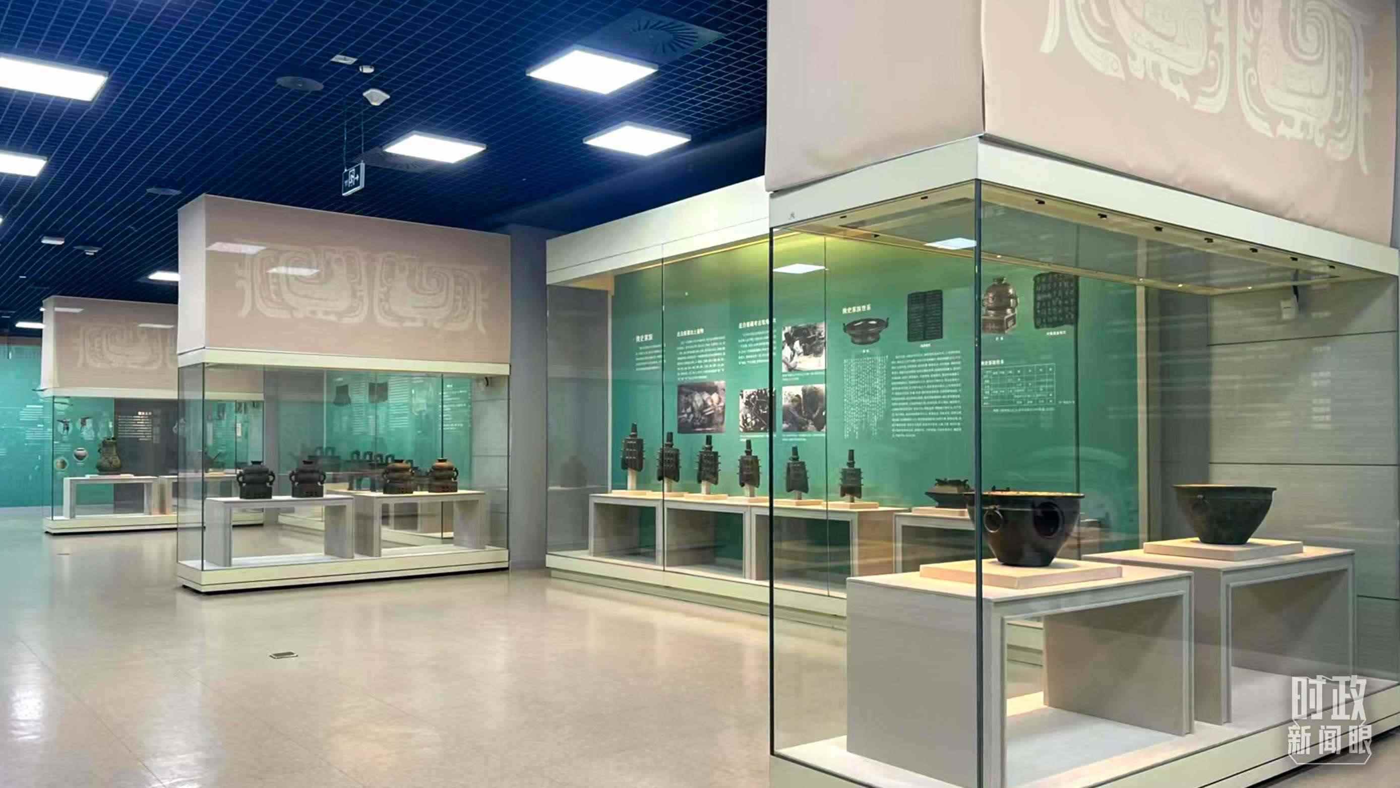 △ 寶雞青銅器博物院內(nèi)展陳。（總臺記者崔剛拍攝）