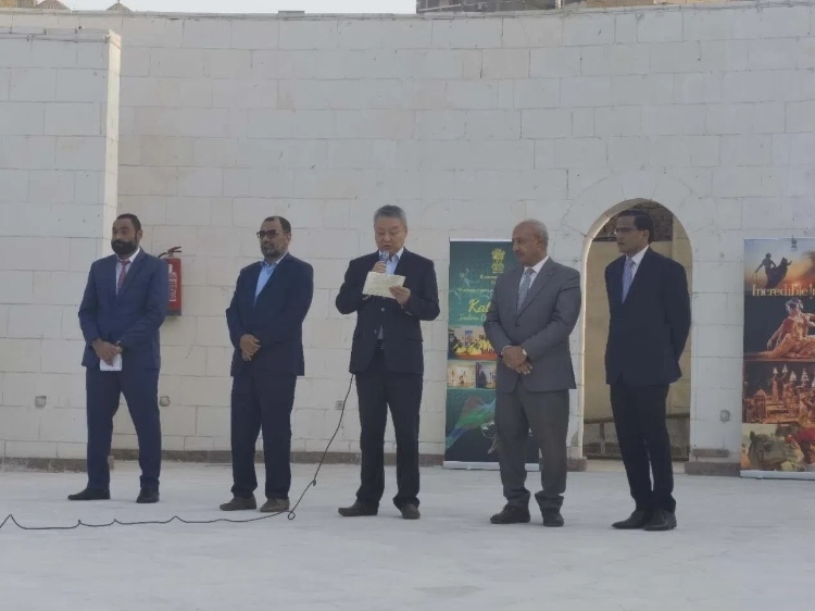 開羅中國文化中心副主任邵彬致辭。開羅中國文化中心供圖