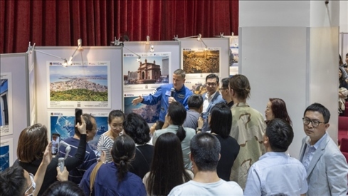 5月29日，“宇宙·金磚國家”圖片巡回展在北京舉辦，活動現場吸引了眾多中國觀眾。北京俄羅斯文化中心供圖