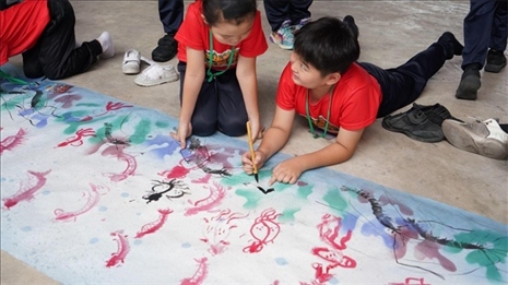 水墨畫教學(xué)。主辦方供圖