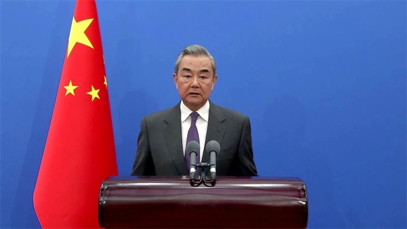 中共中央政治局委員、中央外辦主任王毅發(fā)表視頻致辭。主辦方供圖