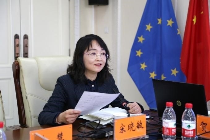 中國社會科學(xué)院歐洲研究所《歐洲研究》總編輯、中國歐洲學(xué)會秘書長宋曉敏教授主持研討會。吳迪攝