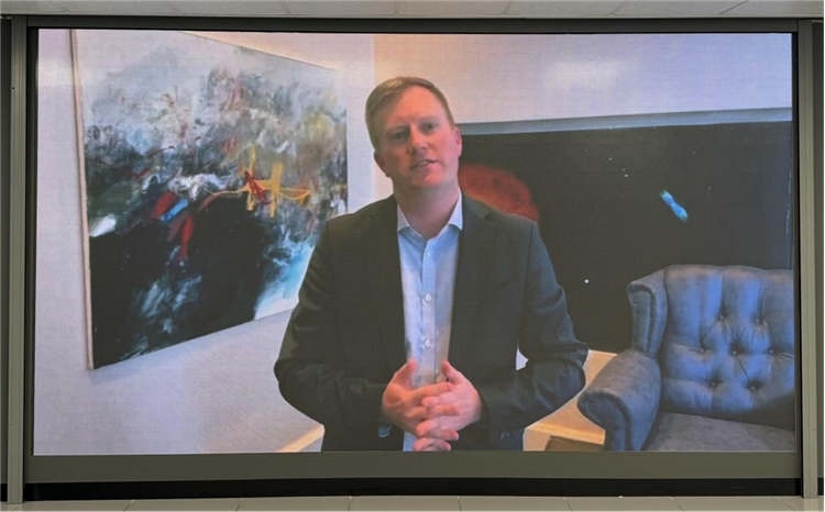 麥克弗森部長通過視頻表達(dá)對中南基建合作前景和未來了良好祝愿。中國銀行約翰內(nèi)斯堡分行供圖