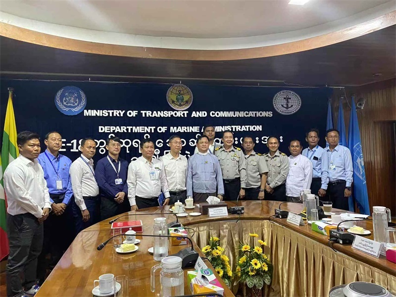 緬甸第18屆國(guó)家級(jí)港口設(shè)施安全聯(lián)合演習(xí)頒獎(jiǎng)儀式現(xiàn)場(chǎng)。中緬油氣管道公司供圖