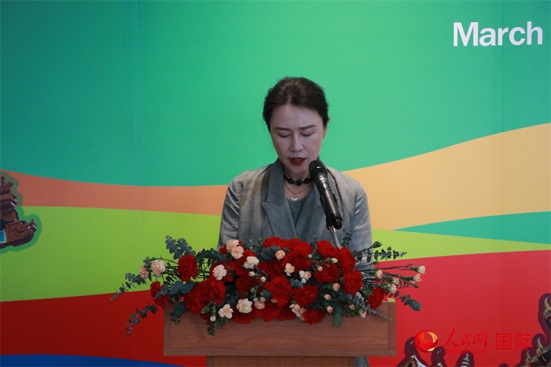 華彬文化基金會秘書長盧戰(zhàn)發(fā)表講話。朱瀟逸攝