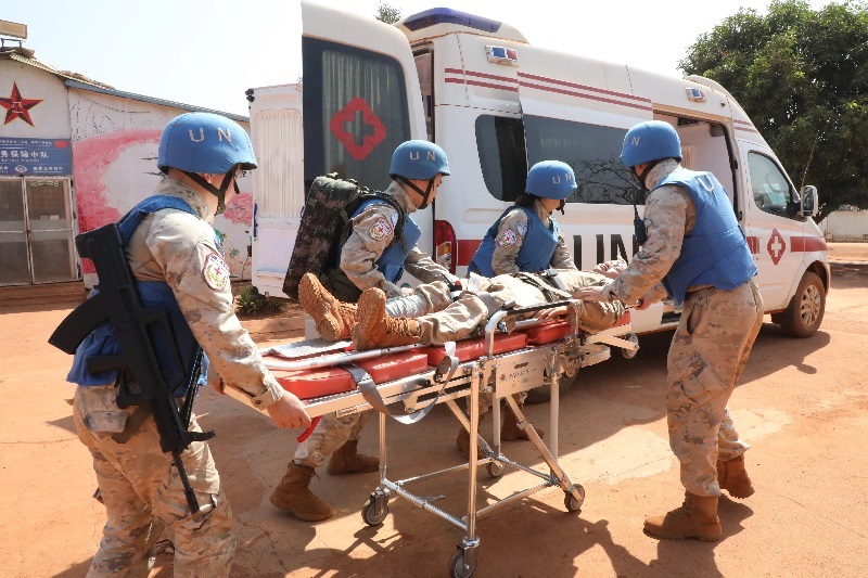 演練現(xiàn)場(chǎng)。張曉昆攝。