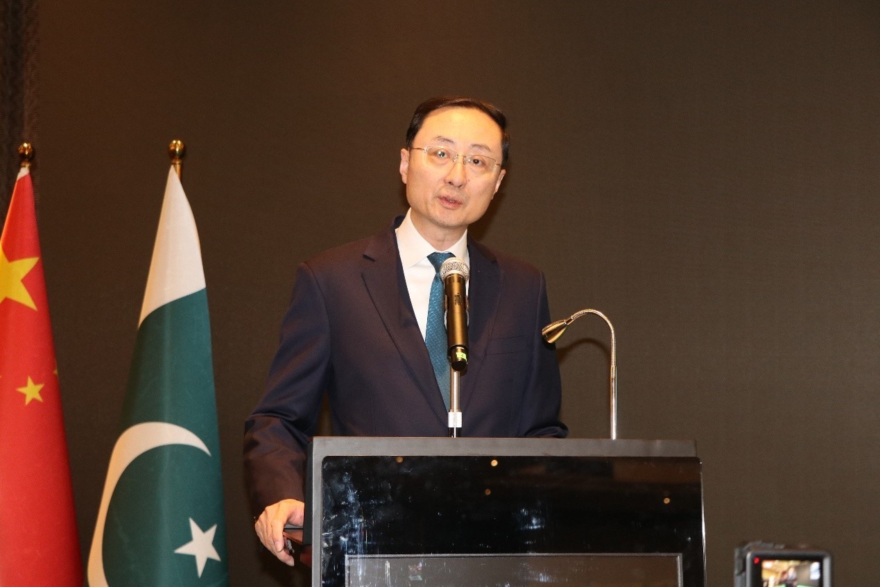 外交部副部長孫衛(wèi)東致辭。巴基斯坦駐華大使館供圖