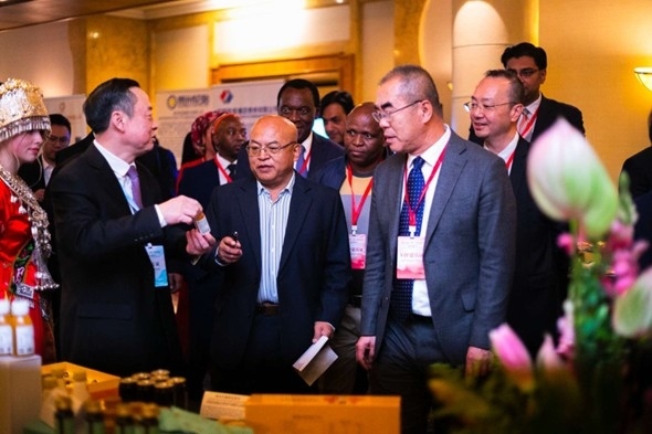 與會嘉賓走訪特色展臺。南非貴州商會供圖