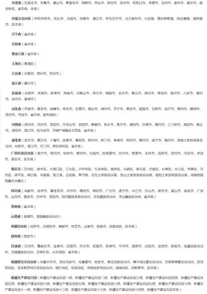 截至5月8日已開(kāi)通醫(yī)保個(gè)賬跨省共濟(jì)的統(tǒng)籌區(qū)。（國(guó)家醫(yī)保局官網(wǎng)截圖）