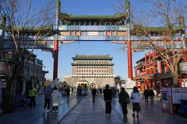 這是2024年12月26日從前門大街拍攝的正陽門箭樓。