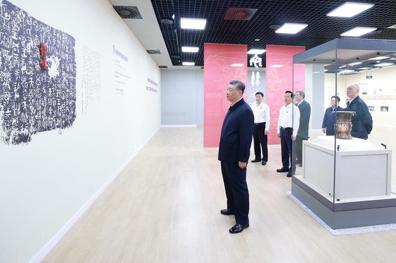 △2024年9月10日，習(xí)近平總書記來到陜西寶雞市參觀寶雞青銅器博物院。